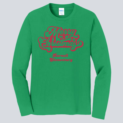 Adult Long Sleeve Shirt - Winter Holidays - Merry Christmas - Red Thumbnail