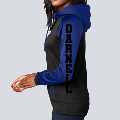 Women's Varsity Full Zip Hooded Jacket - Darnell Sleeve Thumbnail