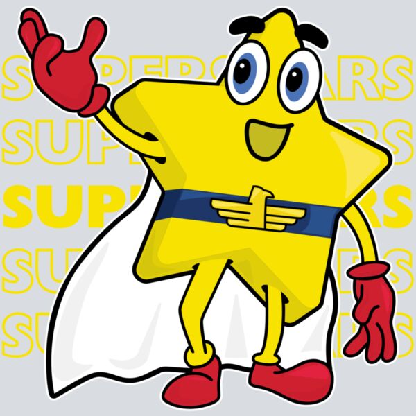 Star with Superstars Background - Yellow Thumbnail