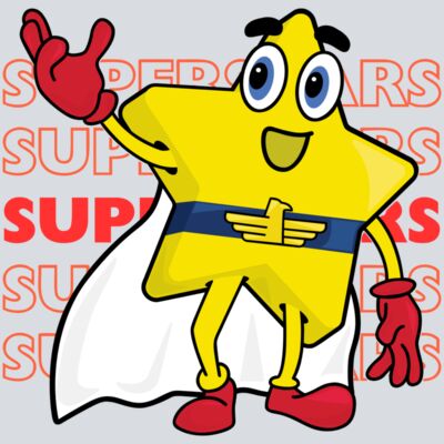 Star with Superstars Background - Red Thumbnail