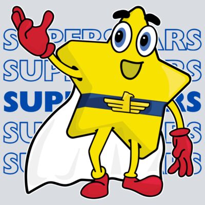 Star with Superstars Background - Blue Thumbnail